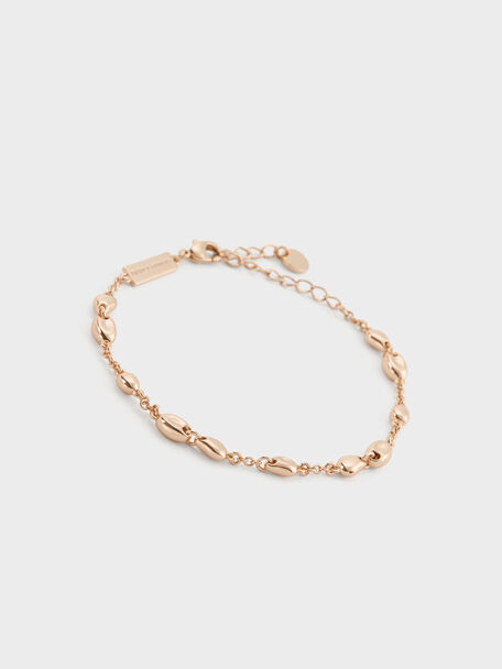 Donora Sculptural-Bead Chain Bracelet, Rose Gold, hi-res
