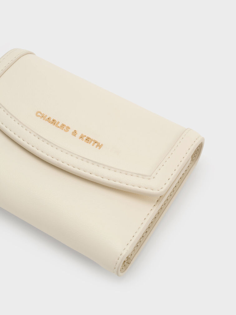 Haylen Front-Flap Small Wallet, Cream, hi-res