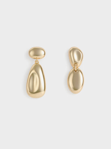Donora Sculptural Drop Earrings, Gold, hi-res