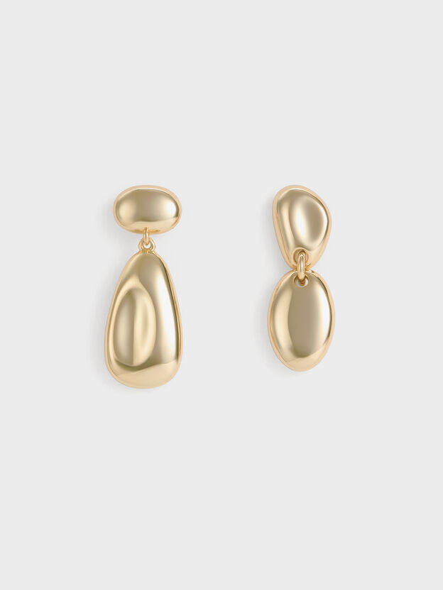 Donora Sculptural Drop Earrings, Gold, hi-res