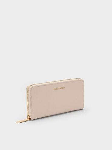 Dulcie Zip-Around Long Wallet, Oat, hi-res