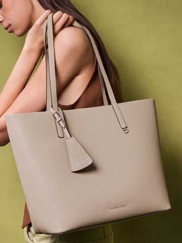 Beryl Tote Bag, Taupe, hi-res