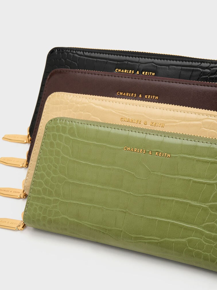 Dulcie Zip-Around Long Wallet, Brown, hi-res