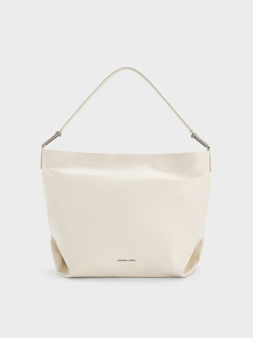 Sianna Slouchy Hobo Bag, Cream, hi-res