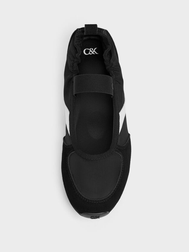 Jace Mary Jane Sneakers, Black Textured, hi-res