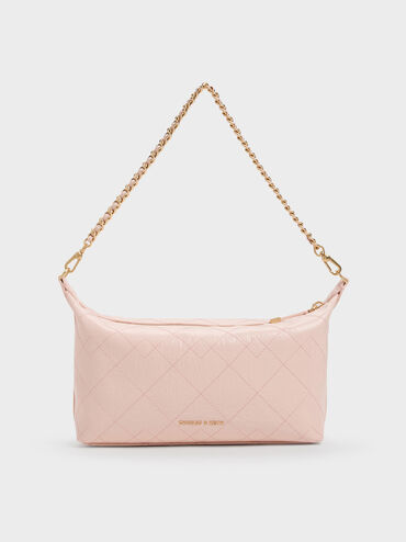 Duo Quilted Shoulder Bag, Soft Pink, hi-res