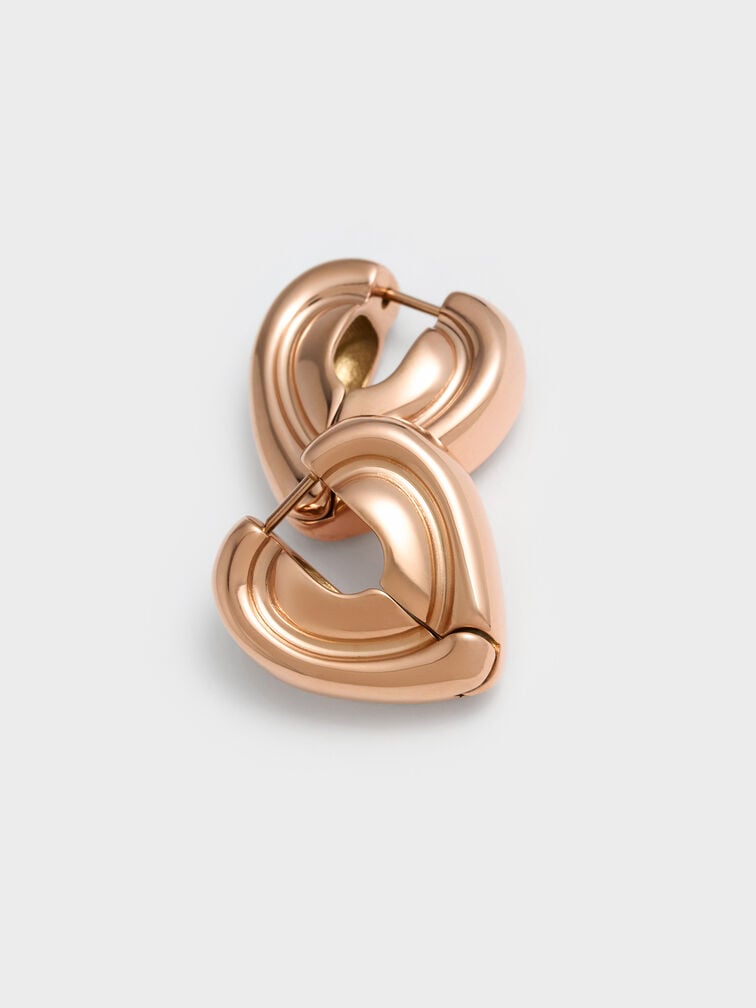 Annalise Huggie Earrings, Rose Gold, hi-res