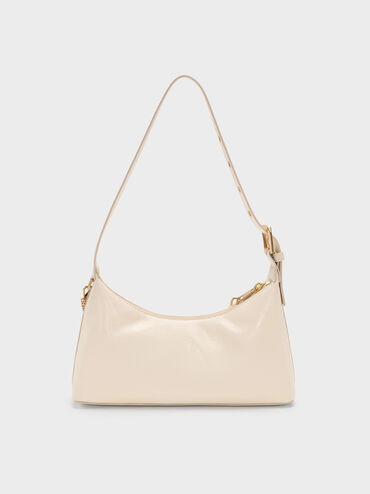 Atwood Chain-Embellished Shoulder Bag, Cream, hi-res