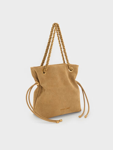 Arya Recycled Suede Braided-Strap Double-Handle Crossbody Bag, Sahara Sand, hi-res