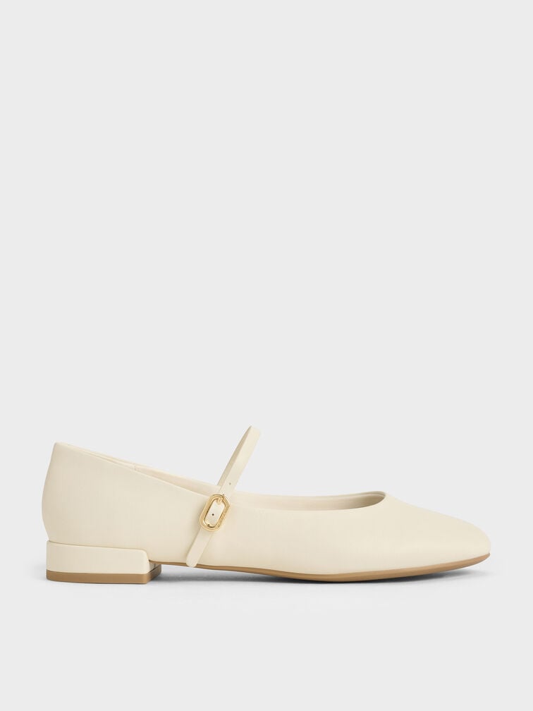 Gertrude Round-Toe Mary Janes, Chalk, hi-res