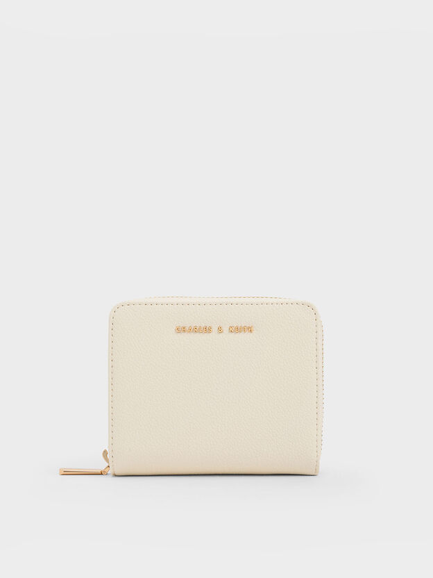 Finley Zip-Around Small Wallet, Cream, hi-res