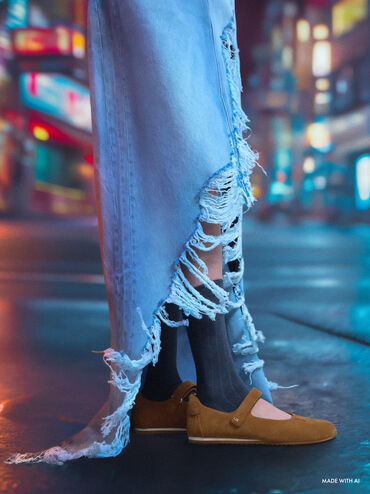 Jace Suede Mary Jane Sneakers, Brown, hi-res