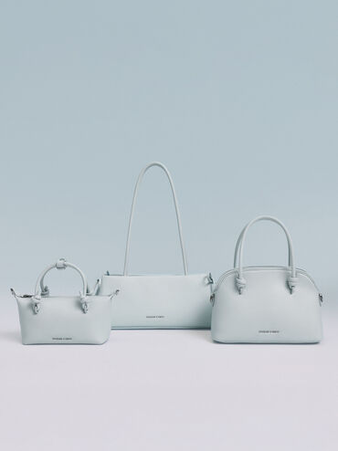 Sammie Knotted-Handle Bowling Bag, Sea Salt Blue, hi-res