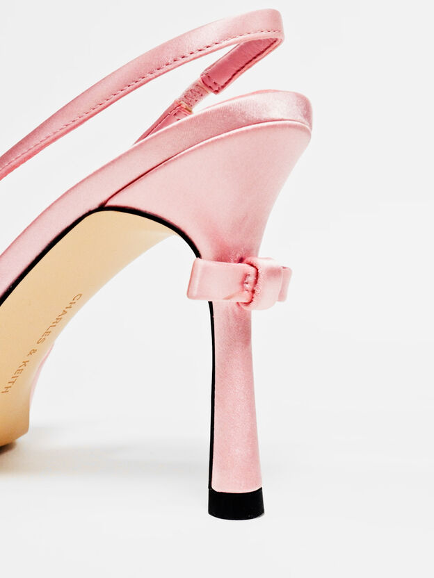 Brantley Bow Slingback Pumps, Pink, hi-res
