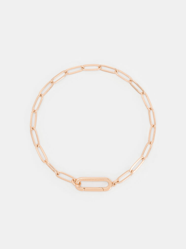 Arleth Oblong-Pendant Chain Bracelet, Rose Gold, hi-res