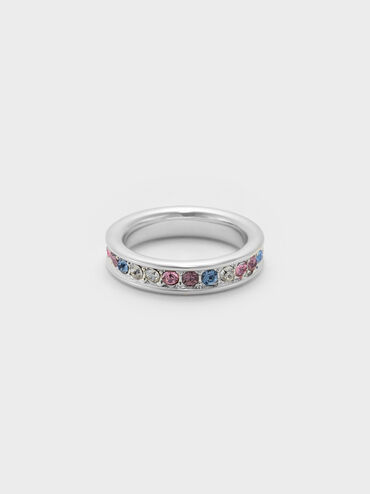 Maeve Crystal-Embellished Ring, Silver, hi-res