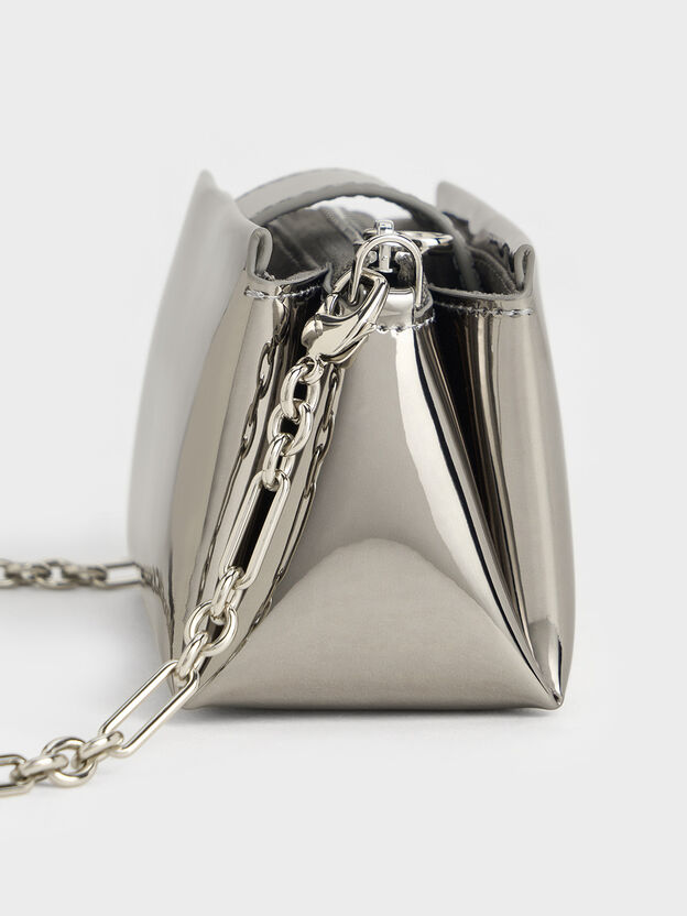 Bosie Metallic Micro Bag, Pewter, hi-res