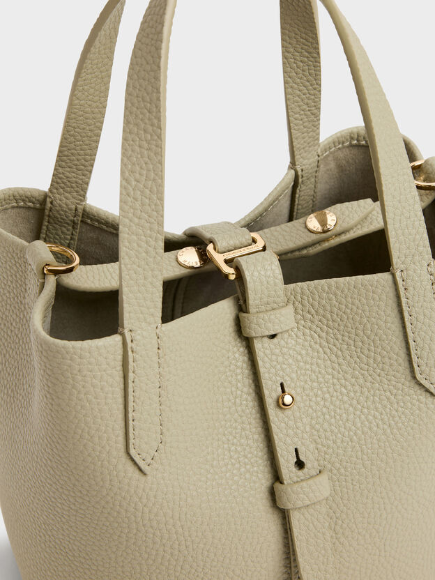 Beryl Belted Bucket Bag, Pale Olive, hi-res