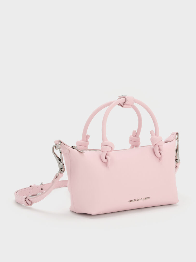 Sammie Knotted-Handle Tote Bag, Cotton Candy Pink, hi-res