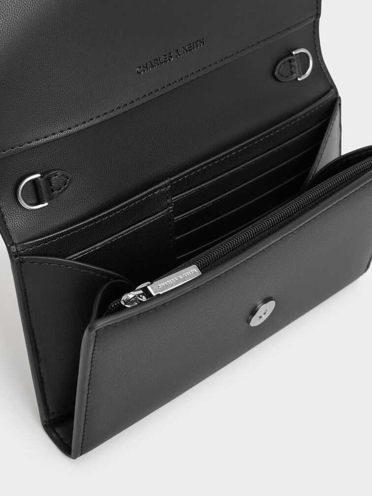 Octavia Front Flap Long Wallet, Noir, hi-res