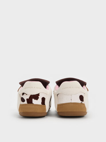 Calf Hair & Suede Cow-Print Top-Flap Sneakers, Multi, hi-res