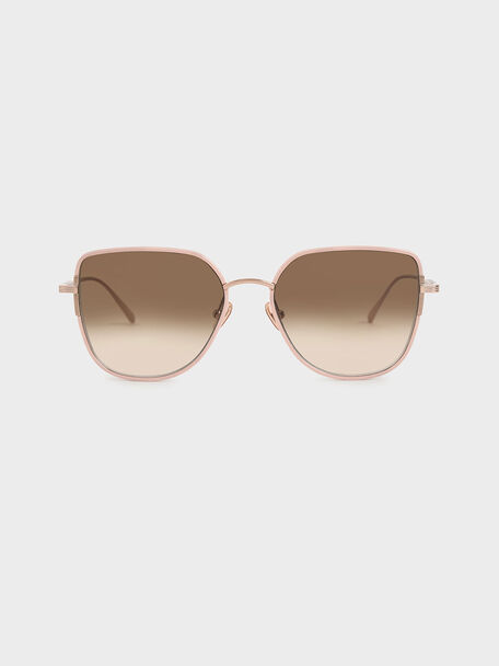Seraphina Butterfly Sunglasses, Pink, hi-res