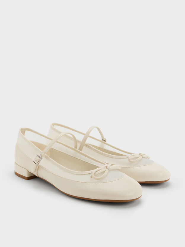 Mulligan Mesh Mary Janes, Chalk, hi-res