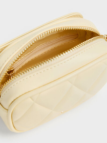 Arwen Quilted Mini Bag, Butter Yellow, hi-res