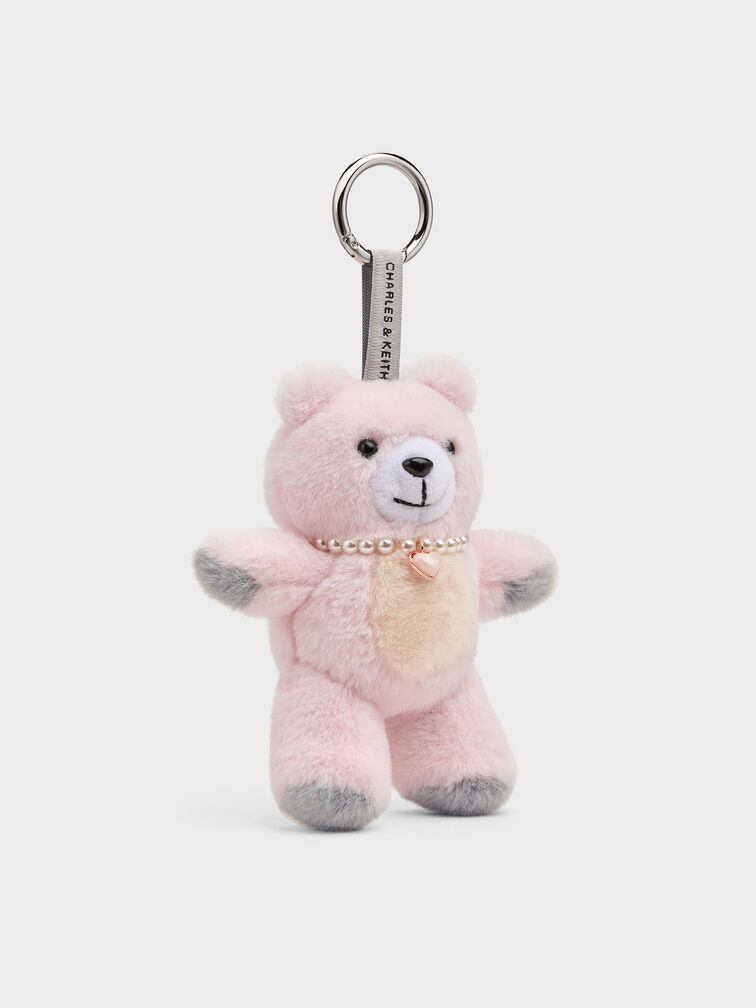 Dodie Heart-Necklace Pink Bear Charm, Multi, hi-res