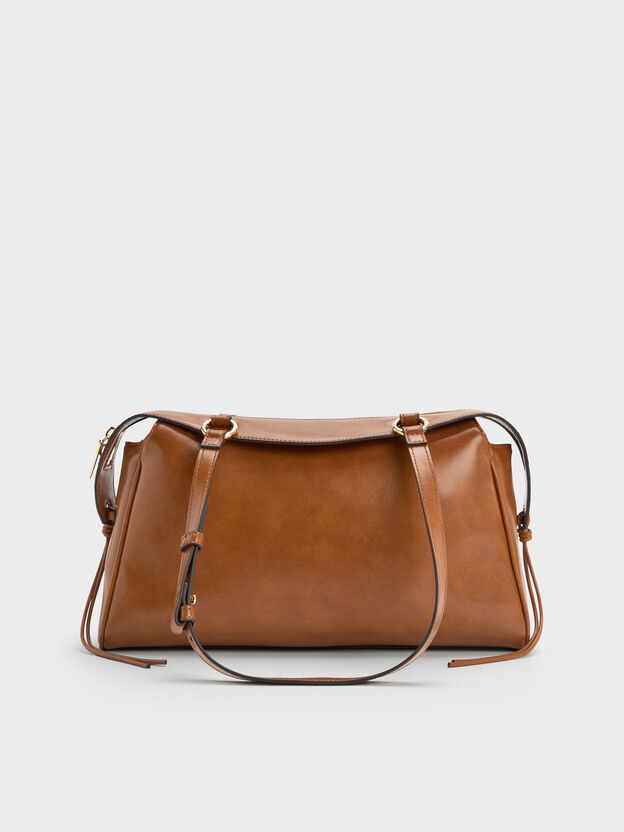 Haylen Braided-Charm Tote Bag, Distressed Tan, hi-res