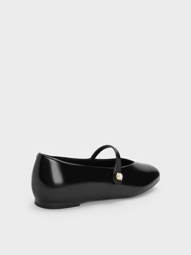 Marie Pearl Mary Jane Flats, Black Box, hi-res