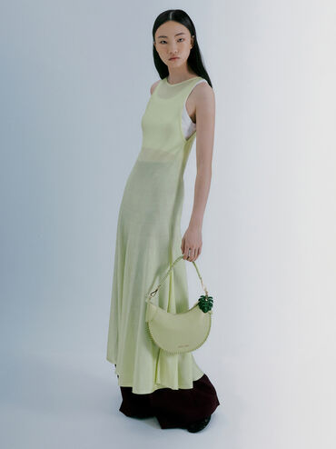 Blume Braided Curved Hobo Bag, Matcha Green, hi-res