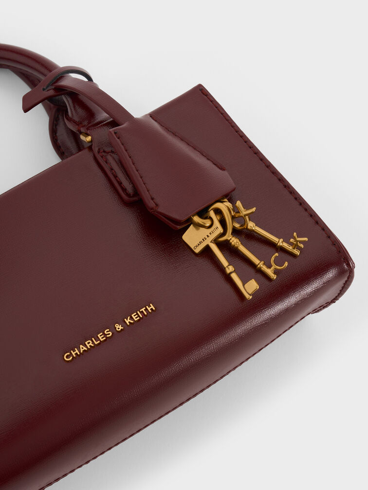 Mini Kerry Top Handle Bag, Wineberry Red, hi-res