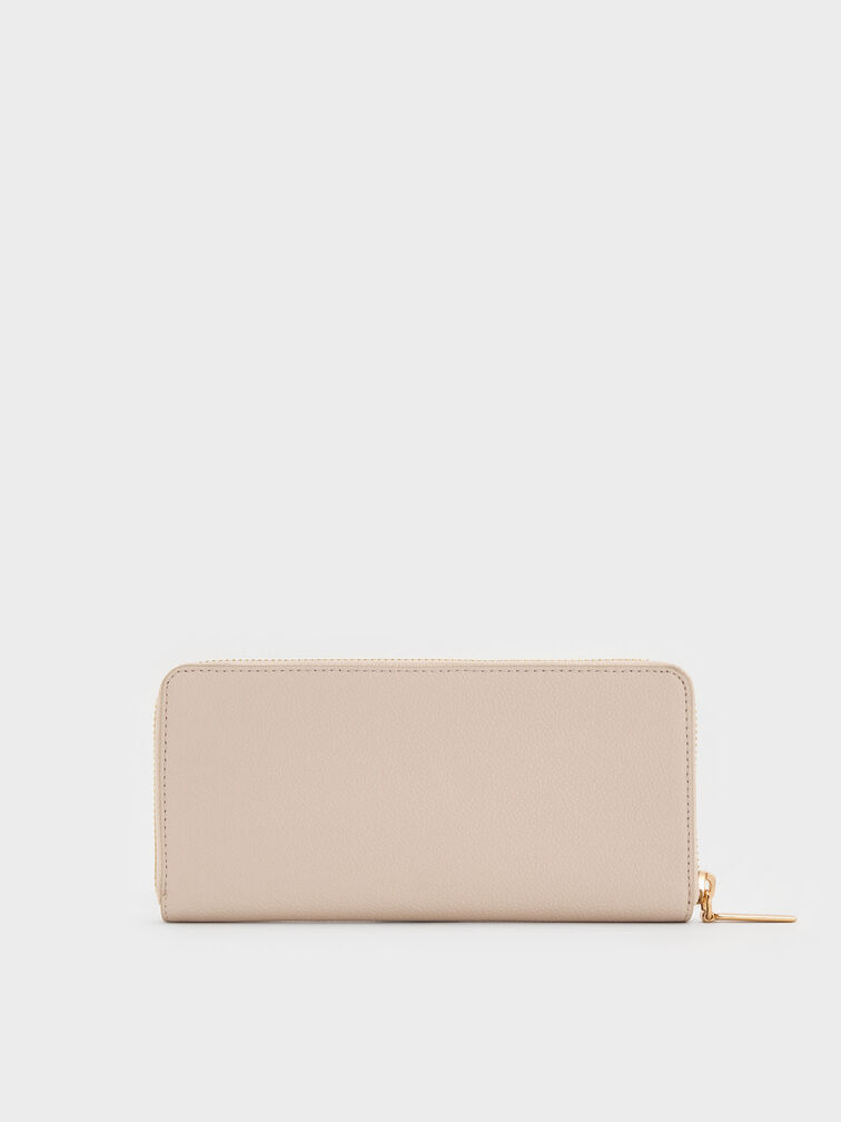 Dulcie Zip-Around Long Wallet, Oat, hi-res