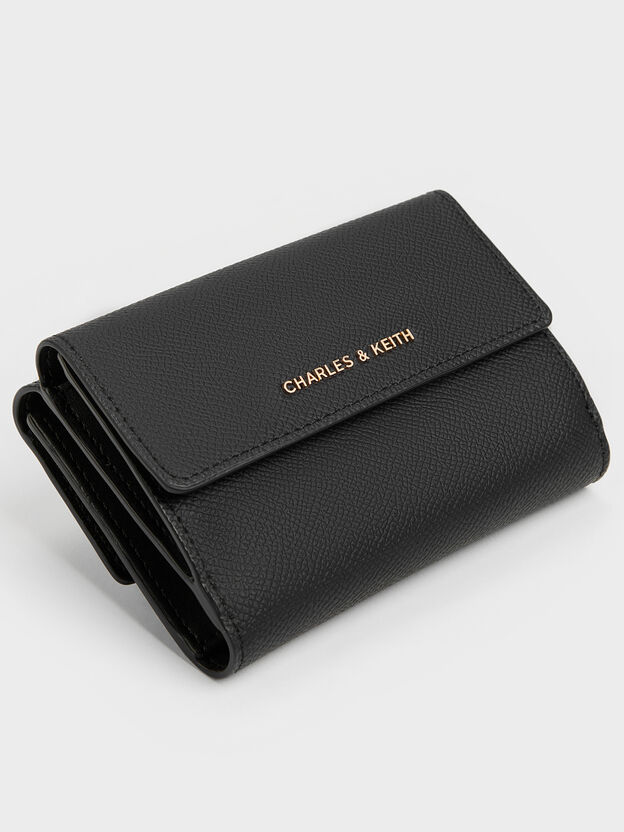 Tricha Turn-Lock Wallet, Black, hi-res