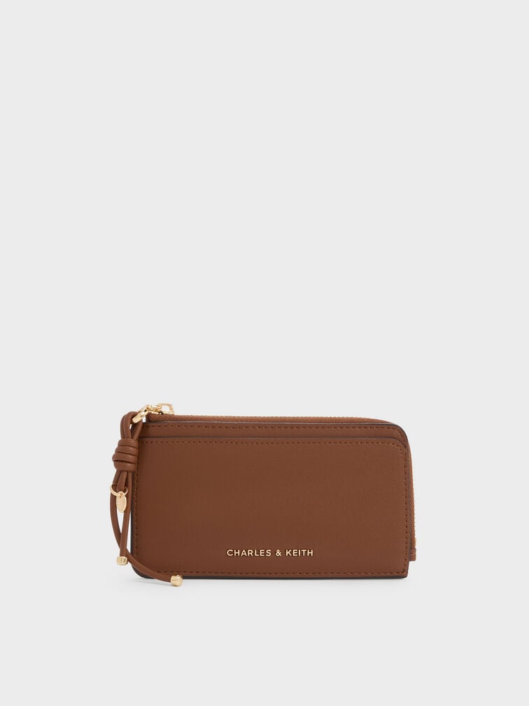 Everleigh Zip-Around Card Holder, Chocolate, hi-res