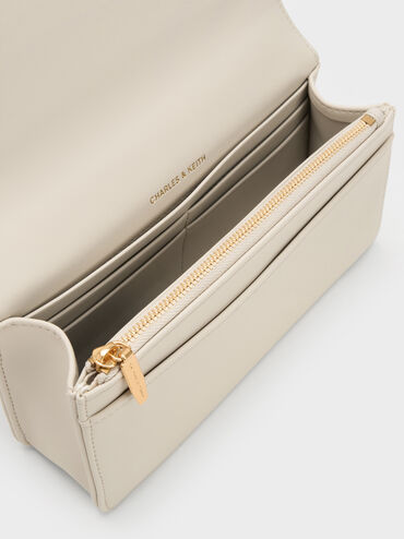 Paffuto Quilted Wallet On Chain, Cream, hi-res