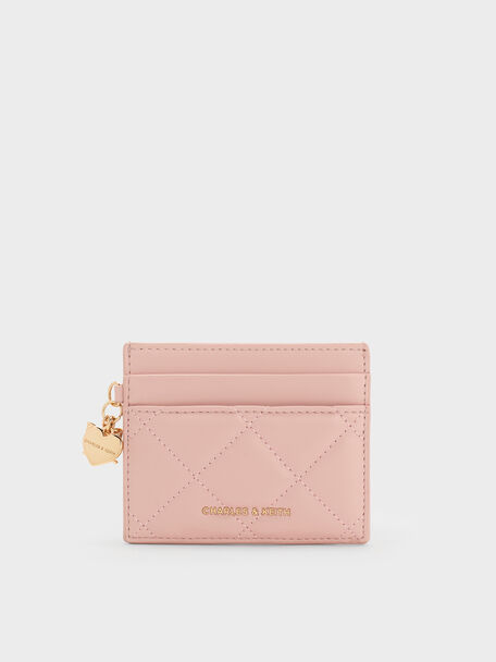 Arrietty Quilted Card Holder, Light Pink, hi-res