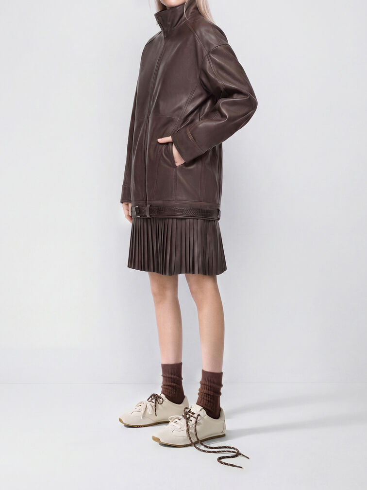 Jace Leather & Suede Sneakers, Chalk, hi-res