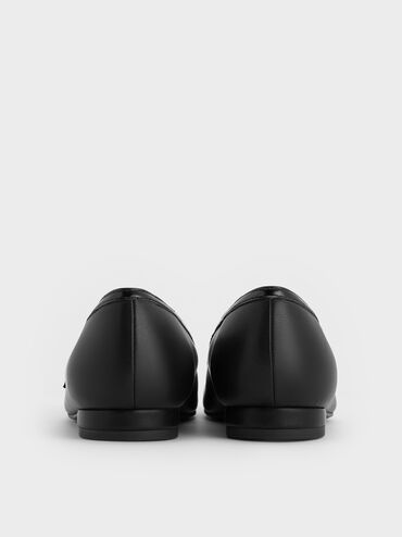 Contrast-Trim Buckle-Strap Mary Janes, Black, hi-res