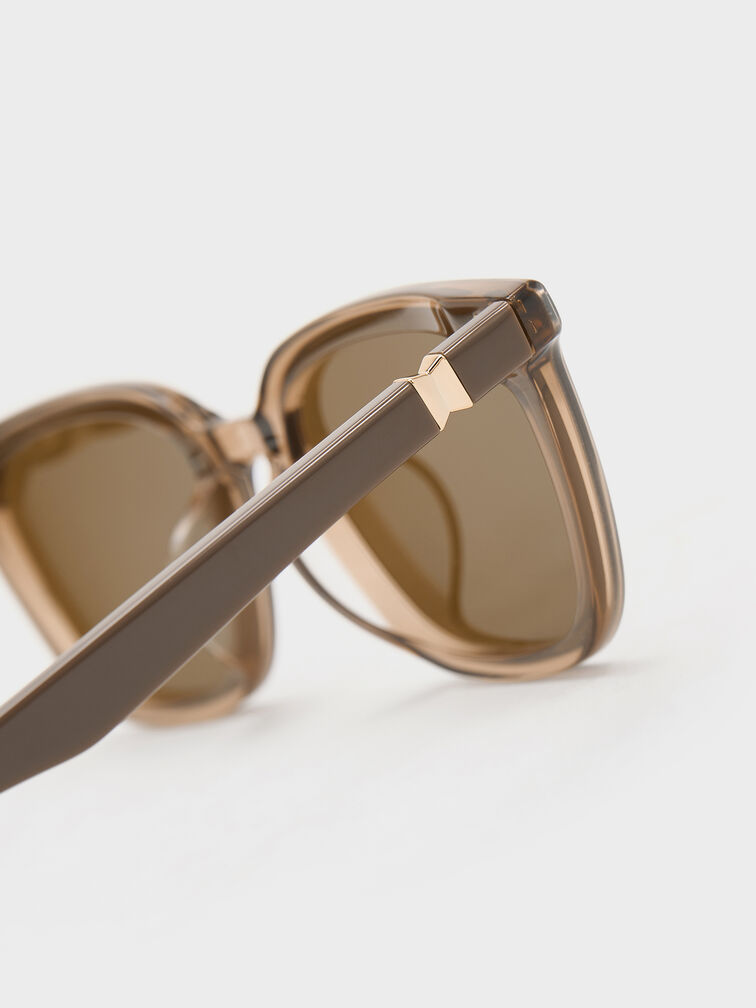 Maude Square Sunglasses, Chestnut Brown, hi-res