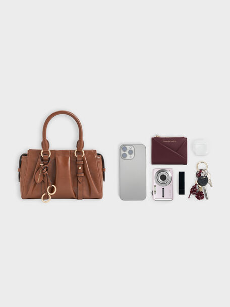 Britton Top Handle Tote Bag, Chocolate, hi-res