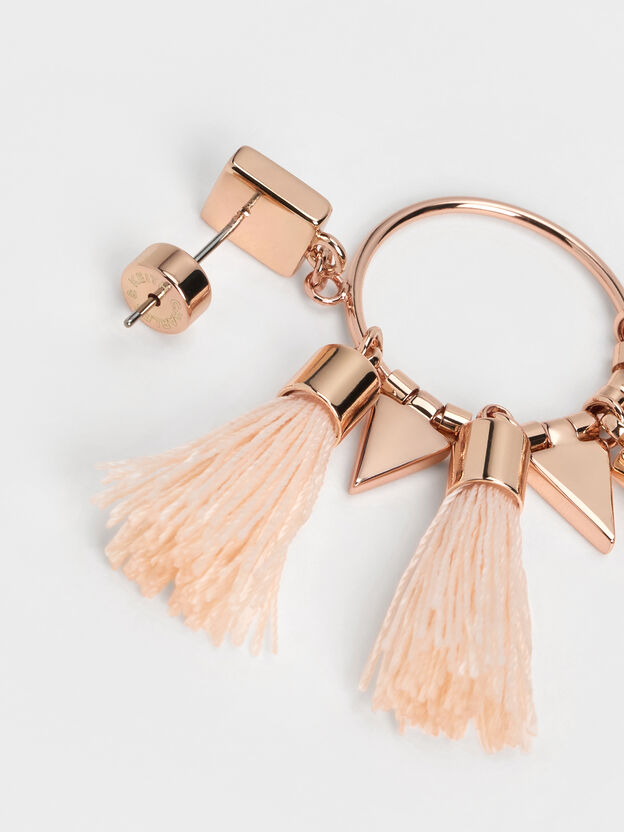 Orelia Tassel Drop Earrings, Soft Pink, hi-res
