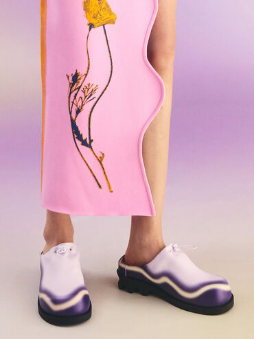 Gradient Wave Slip-On Mules, Lilac, hi-res