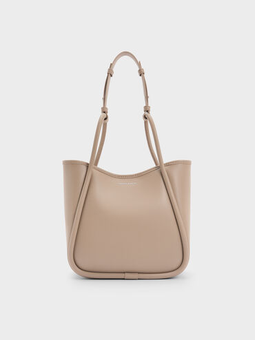Mini Lyla Tubular Tote Bag, Taupe, hi-res