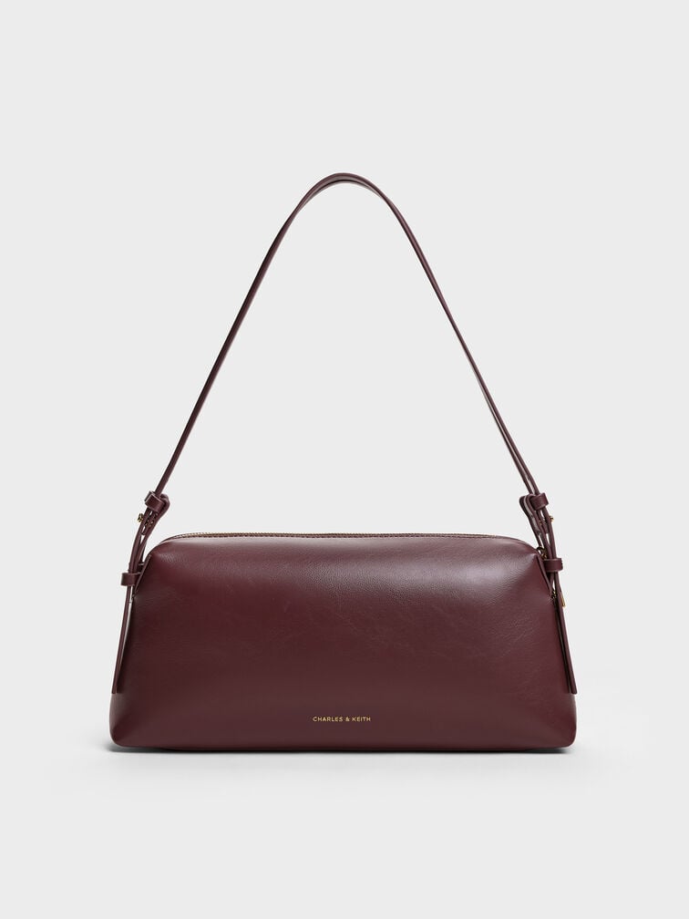Deyna Double-Strap Shoulder Bag, Wineberry Red, hi-res