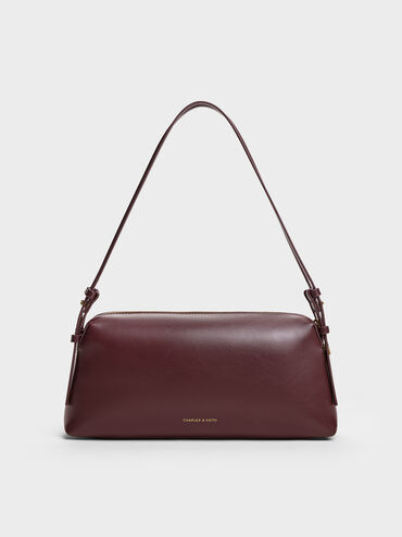 Deyna Double-Strap Shoulder Bag, Wineberry Red, hi-res