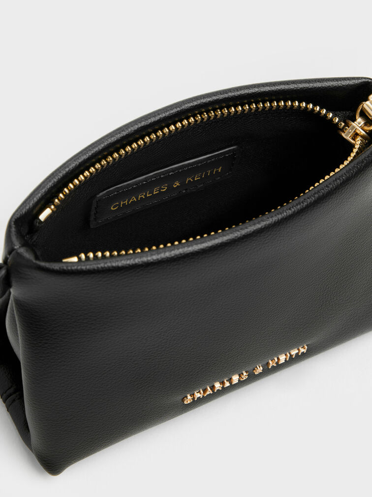 Zephyr Metallic-Accent Wristlet, Black, hi-res