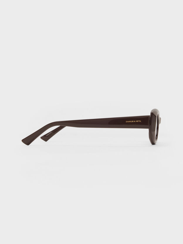 Aubrey Oval Sunglasses, Espresso Brown, hi-res
