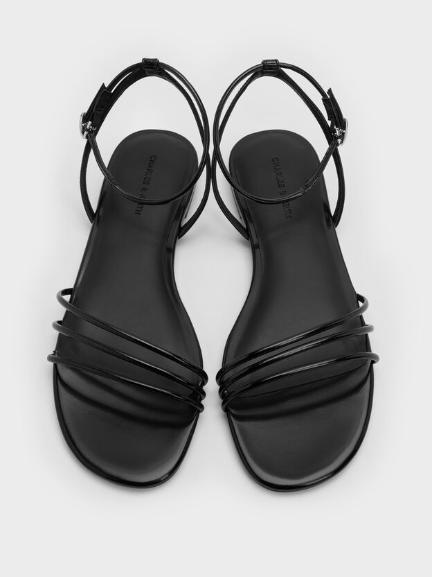 Triple-Strap Sandals, Black Box, hi-res